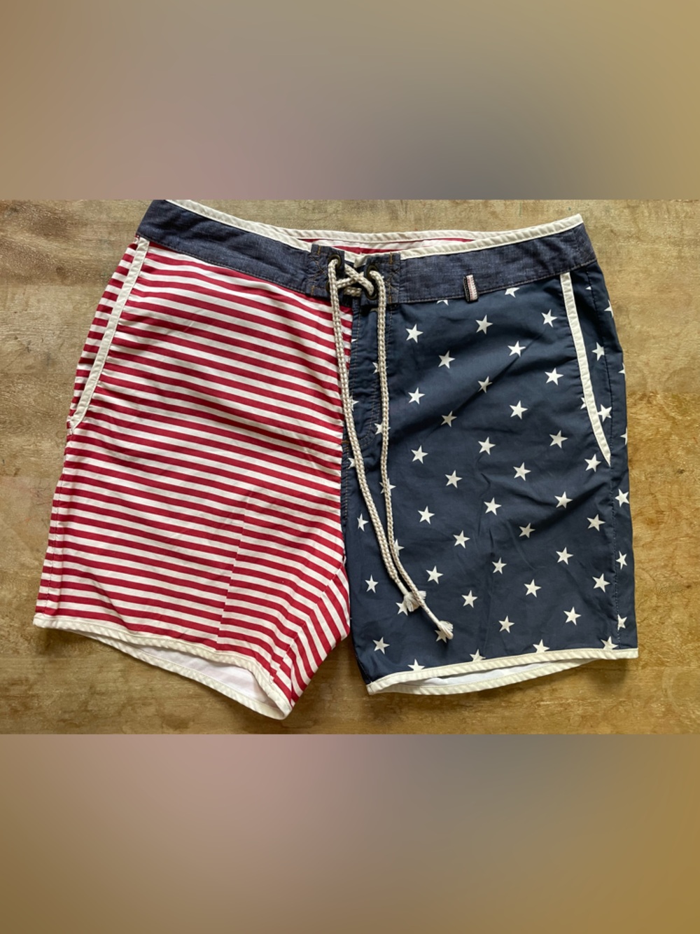 Men's American Flag Swim Board Shorts